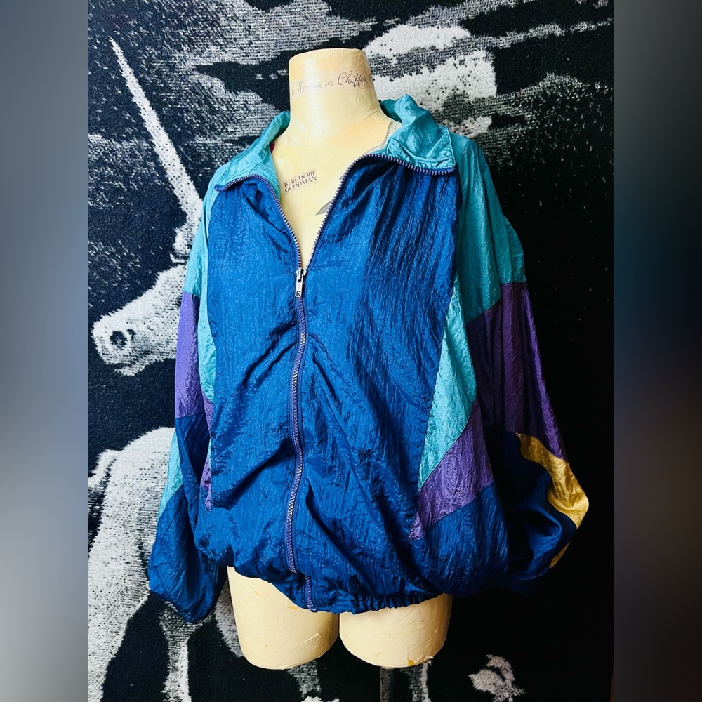 LAST CHANCE 🌈 VTG 1990s Colorblock Windbreaker Jacket